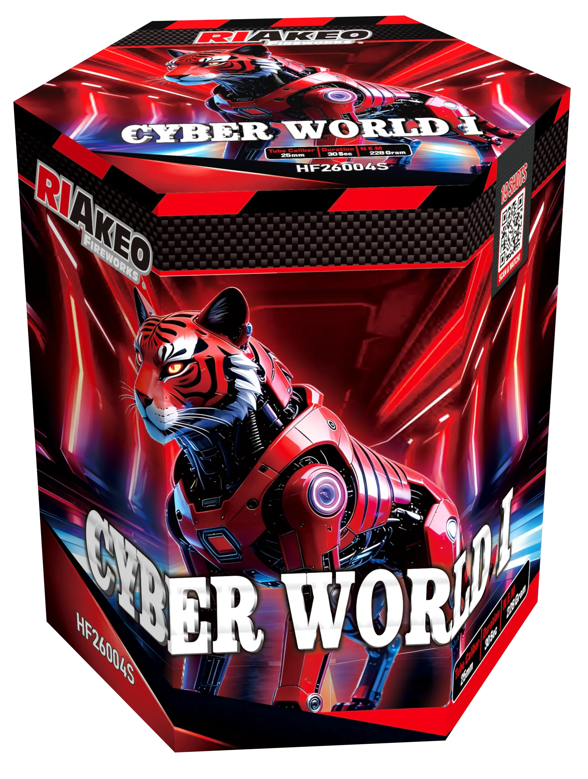 Riakeo Cyber World Roter Tiger – Produktverpackung