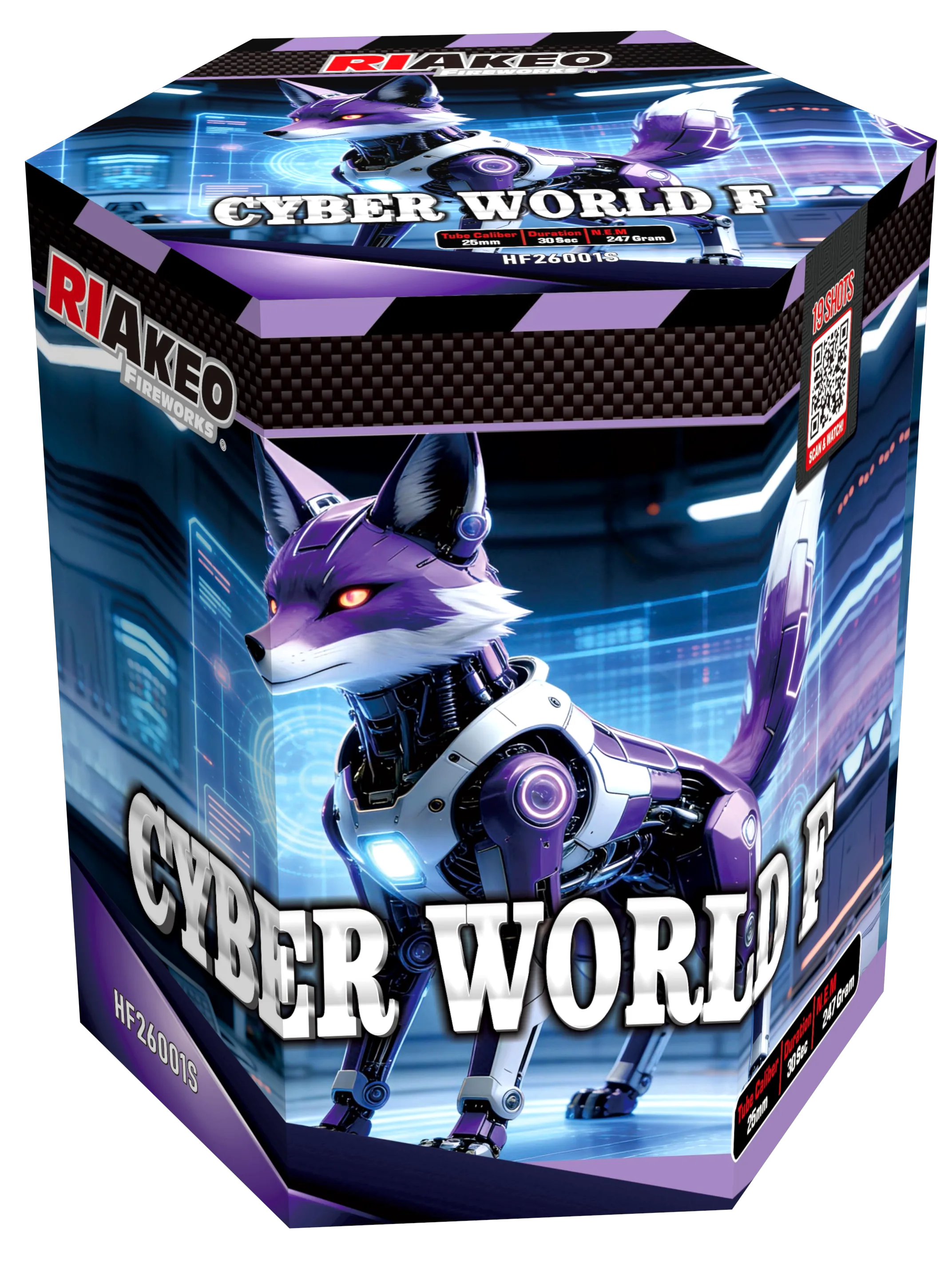 Riakeo Cyber World Lila Fuchs – Produktverpackung