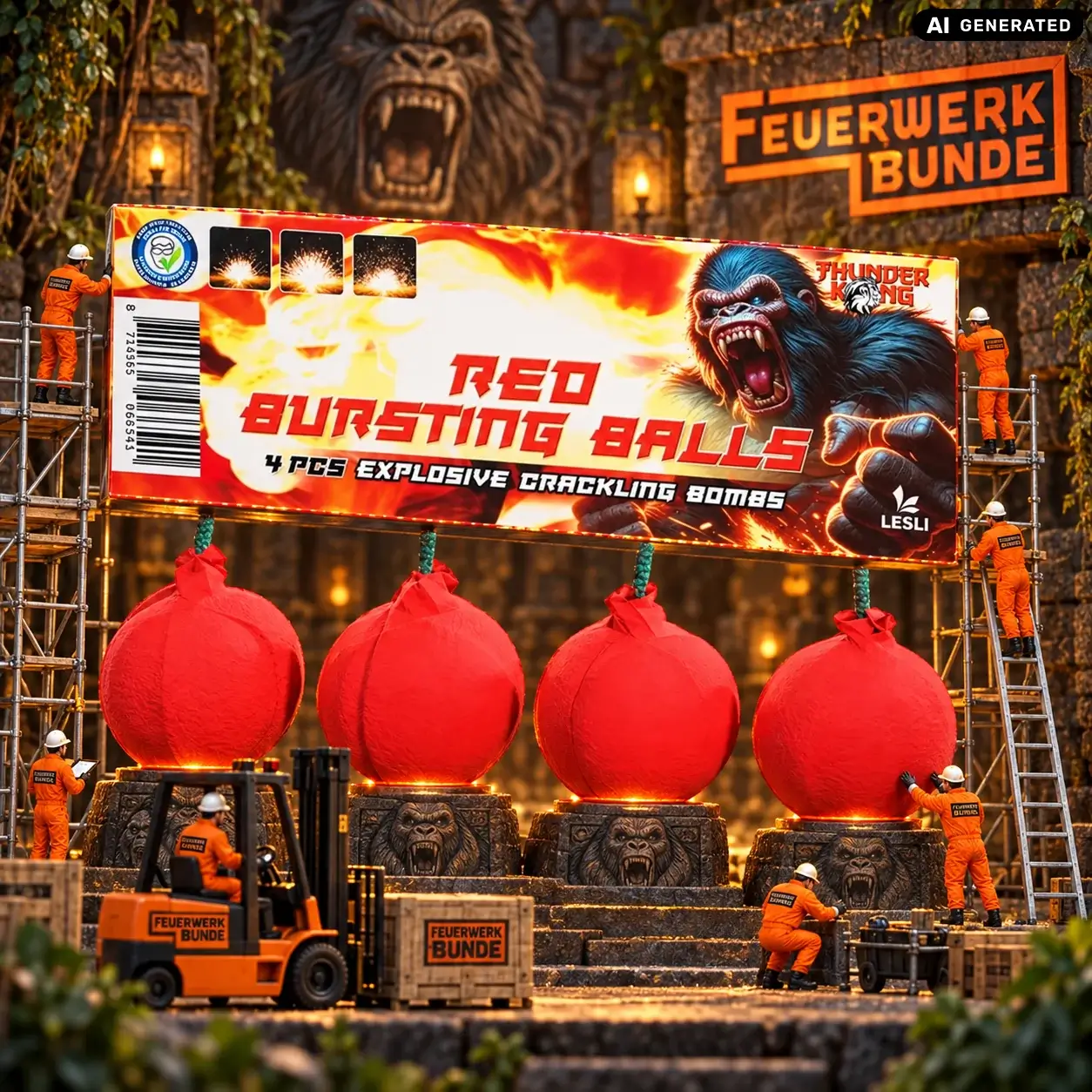 Red Bursting Balls