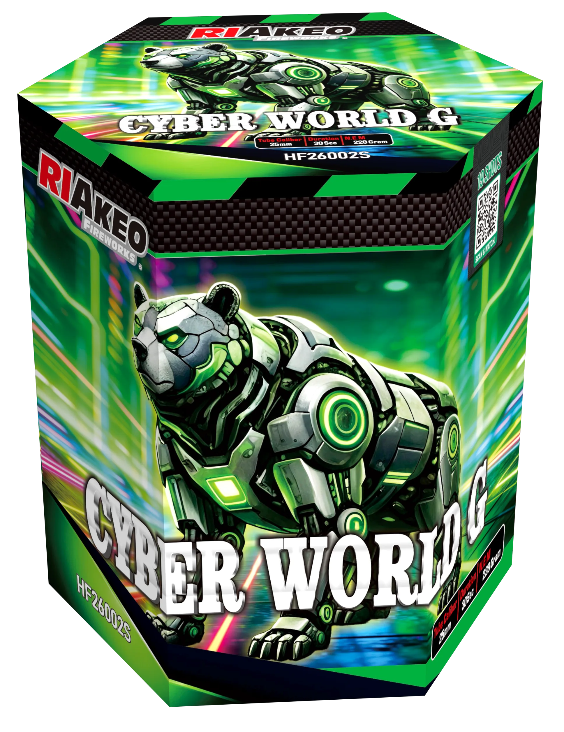 Riakeo Cyber World Grüner Bär – Produktverpackung